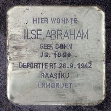 Stolperstein dedicated to Ilse Abraham