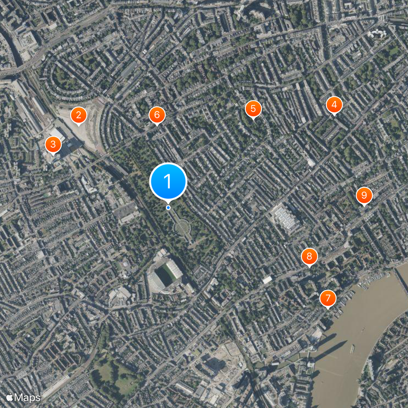 Cmentarz Brompton w Londynie Mapa