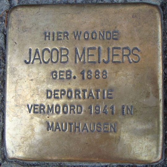 Stolperstein dedicated to Jacob Meijers