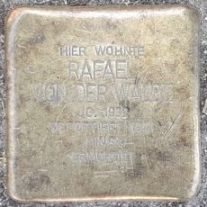 Stolperstein dedicated to Rafael von der Walde