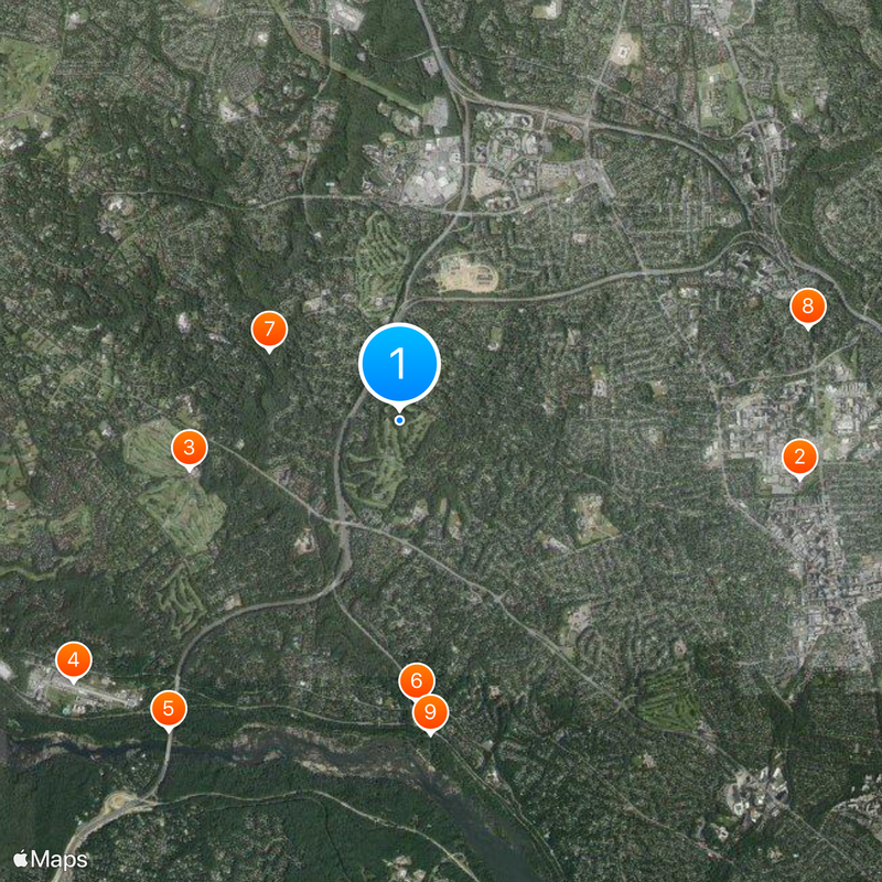 Burning Tree Club Map