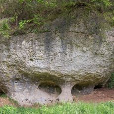 Felsen am Speckbach ENE von Saaß