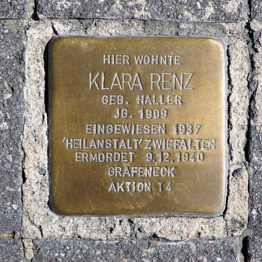 Stolperstein en memoria de Klare Renz