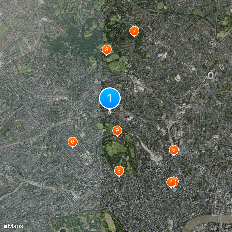 Borough londonien de Camden Carte