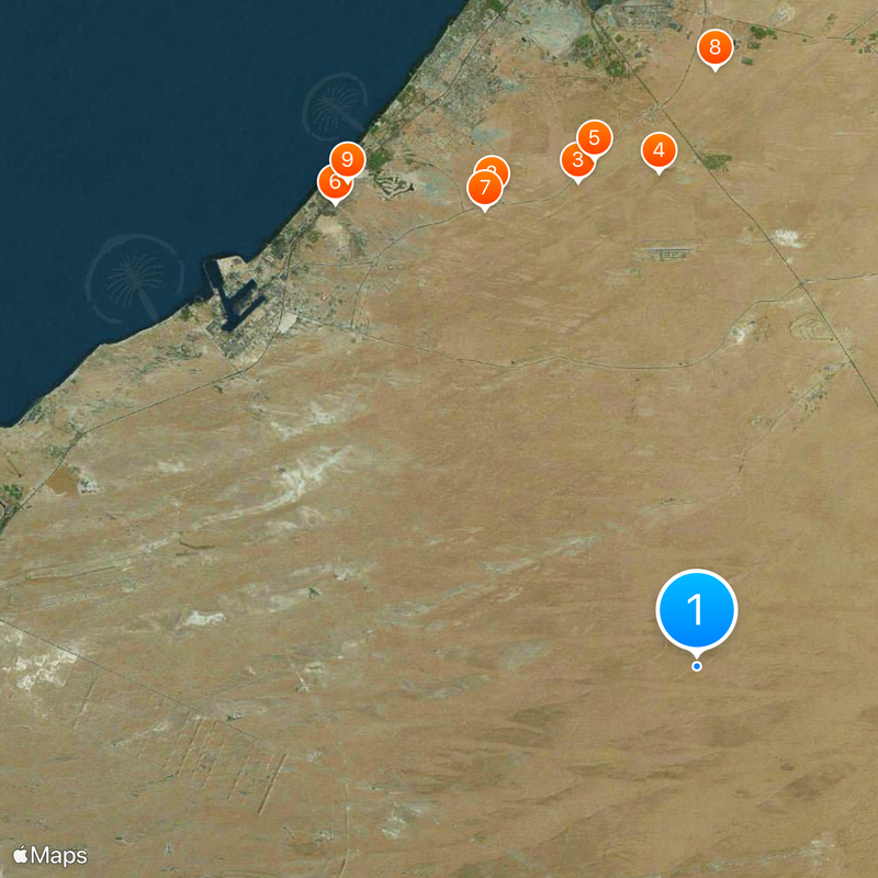 Mohammed bin Rashid Al Maktoum Solar Park Map