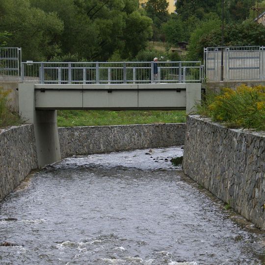 Most Jordánské ulice přes Tismenický potok