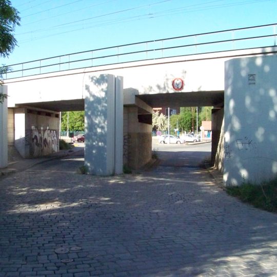 Railway bridge over Pod Paťankou street