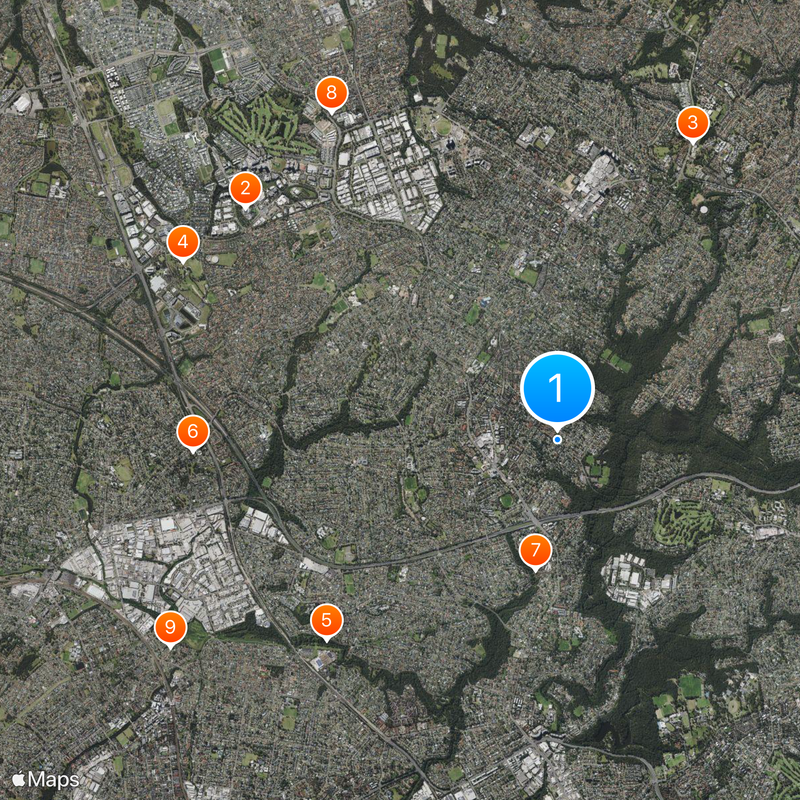 Baulkham Hills Map