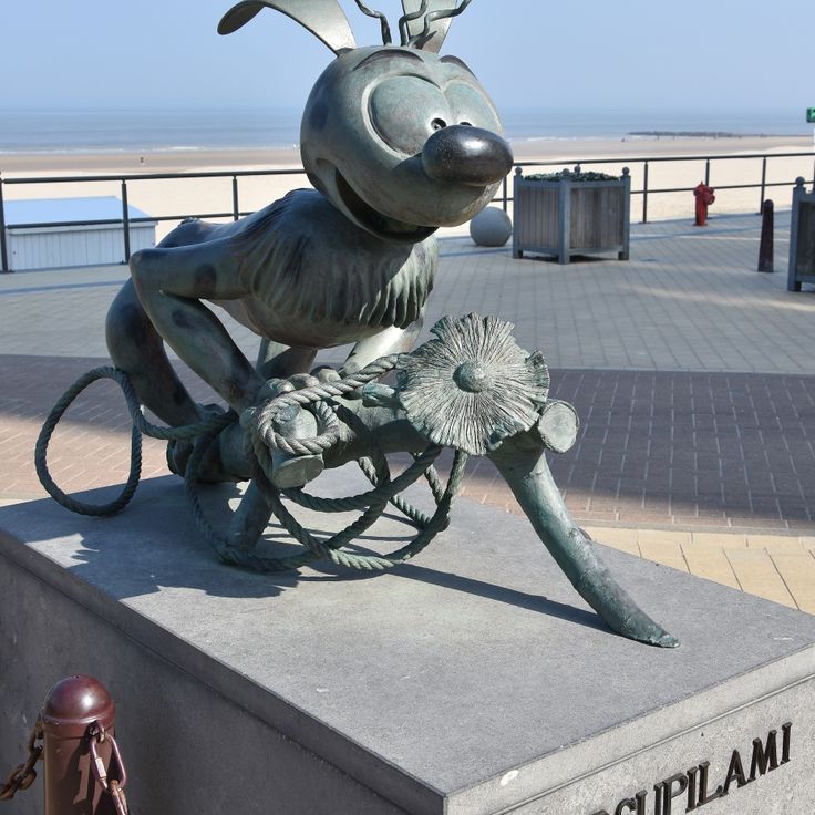 Estatua de Marsupilami en Middelkerke