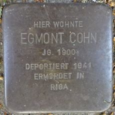 Stolperstein dedicated to Egmont Cohn