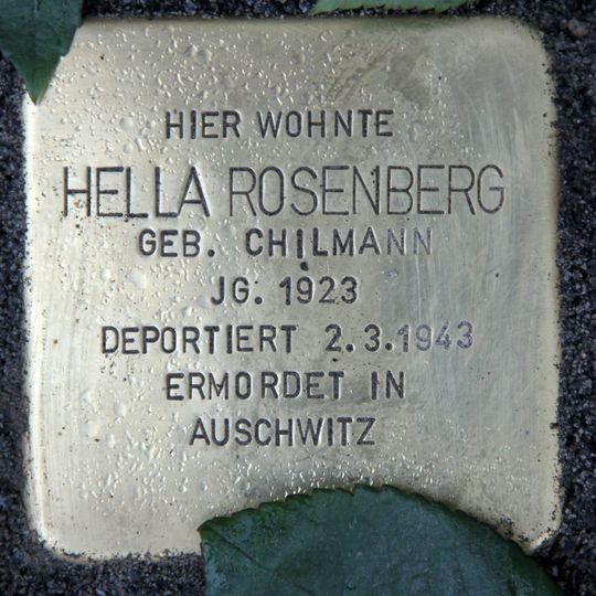 Stolperstein en memoria de Hella Rosenberg