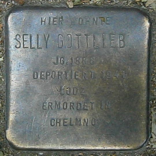 Stolperstein dedicated to Selly Gottlieb