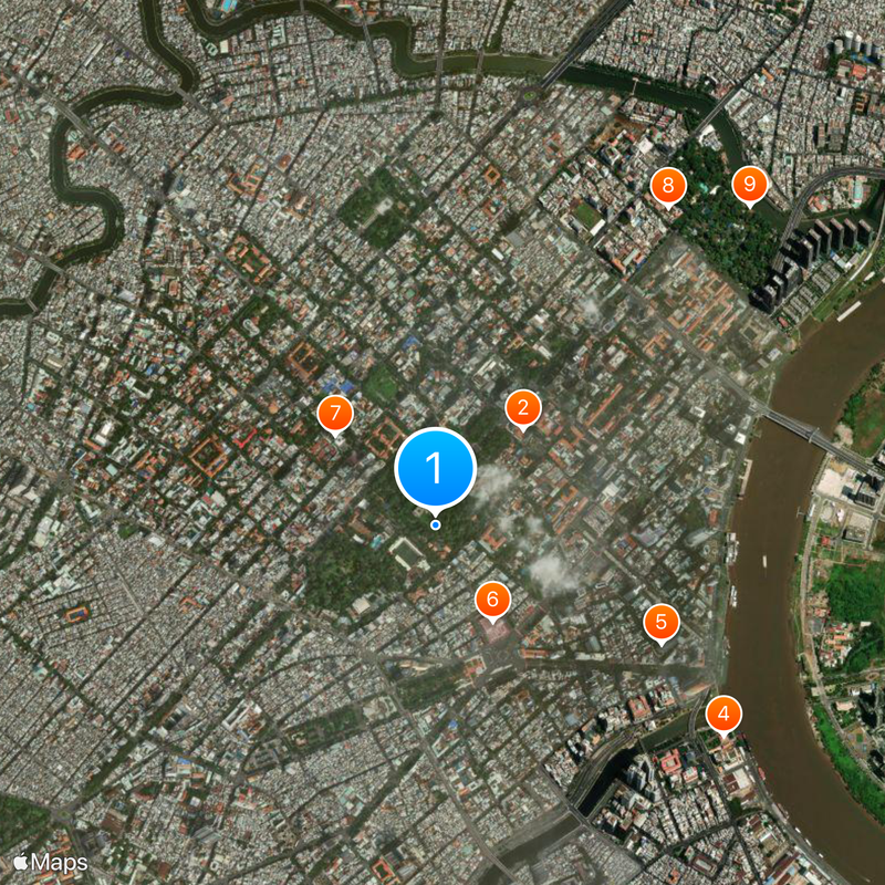 1er arrondissement d'Hô-Chi-Minh-Ville Carte