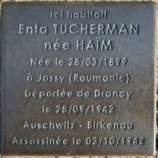 Stoleperstein à la mémoire de Enta Tucherman