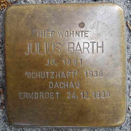 Stolperstein en memoria de Julius Barth