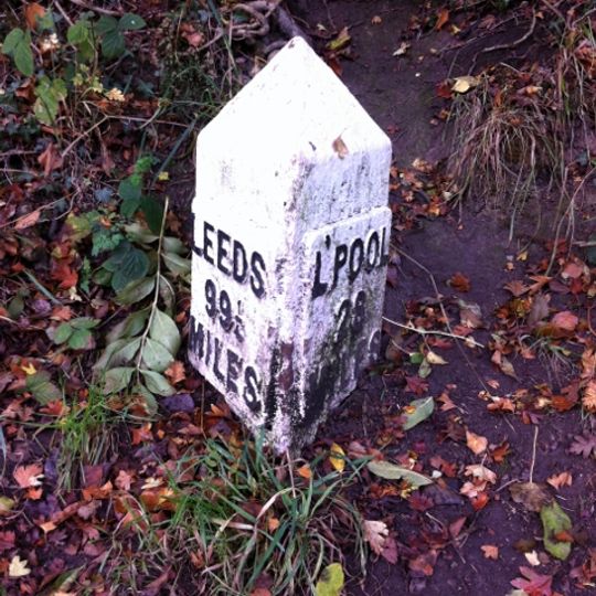 Leeds And Liverpool Canal Milestone Approximately 80 Metres West Of Chapel House Bridge