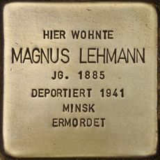 Stolperstein dedicated to Magnus Lehmann