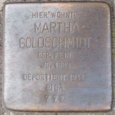 Stolperstein en memoria de Martha Goldschmidt
