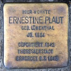 Stolperstein à la mémoire d’Ernestine Plaut