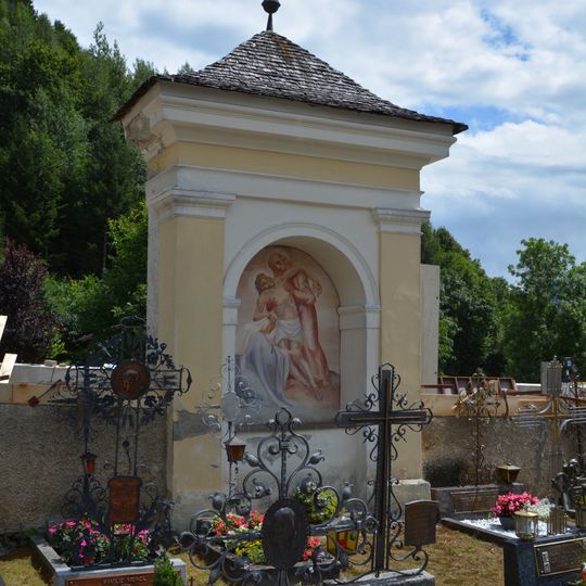 Nischenbildstock mit Fresko Kreuzabnahme