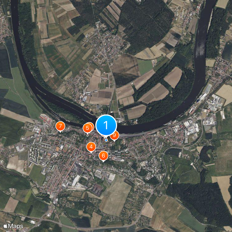 Roudnice nad Labem Mappa