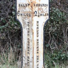 Milepost Approximately 80 Metres To The North West Of The Crossroads