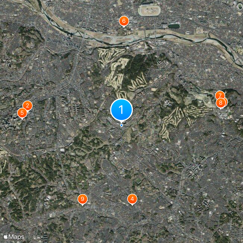 Wakabadai Station Map