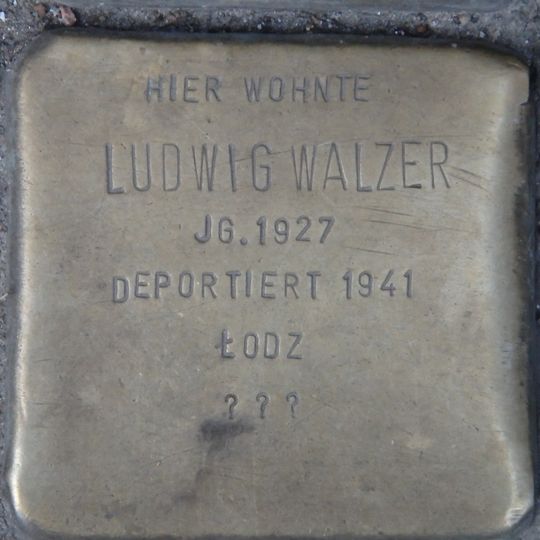 Stolperstein em memória de Ludwig Walzer