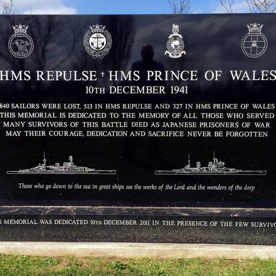 National Memorial Arboretum, HMS Prince of Wales and HMS Repulse Memorial