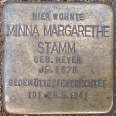 Stolperstein dedicated to Minna Margarethe Stamm