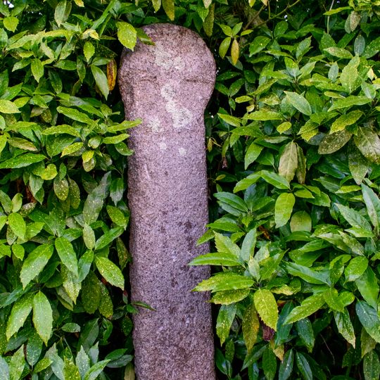 Wayside cross in Ludgvan churchyard, 10m south east of the church