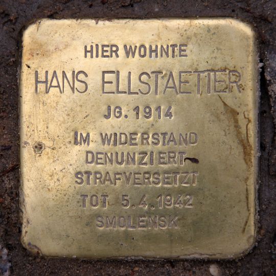 Stolperstein en memoria de Hans Ellstaetter