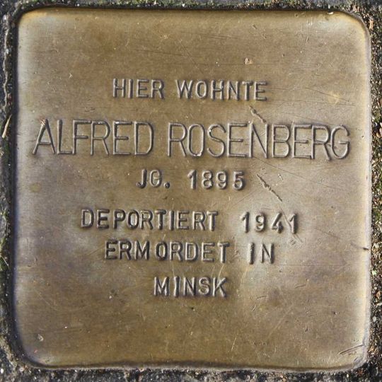 Stolperstein em memória de Alfred Rosenberg
