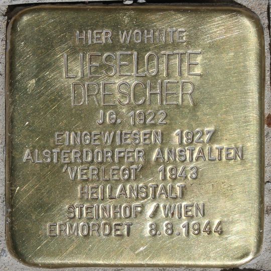 Stolperstein en memoria de Lieselotte Drescher