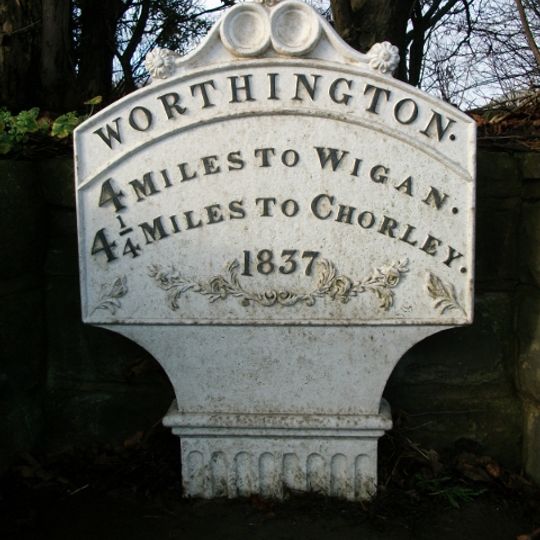 Milepost, Chorley Road; 60m S entrance Bore's Farm