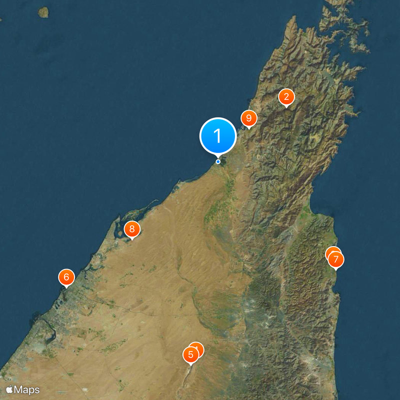 Ra’s al-Chaima Karte