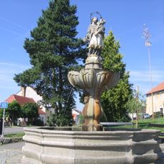 Fountain with statue of John of Nepomuk in Jistebnice