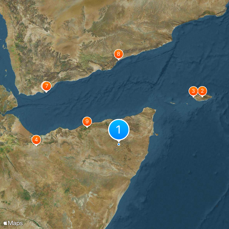 Półwysep Somalijski Mapa