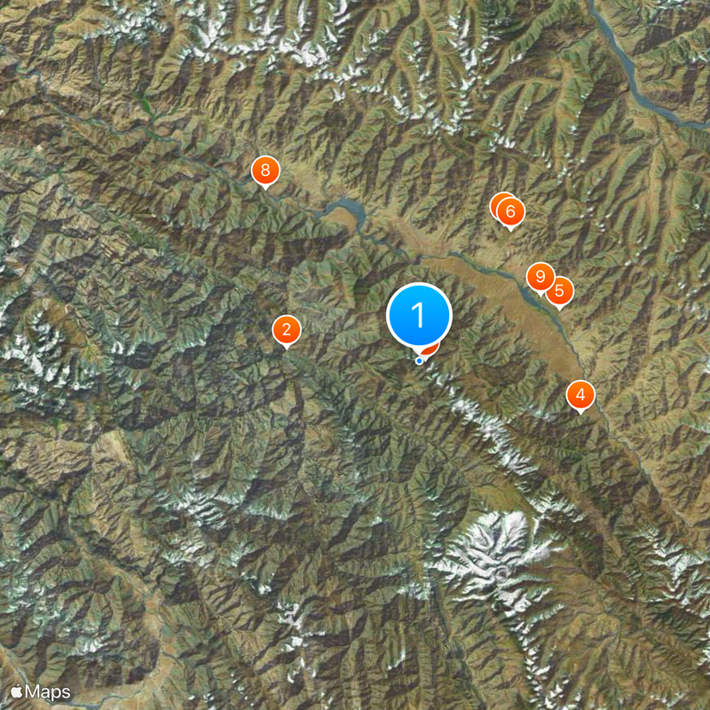 Hemis National Park Kaart