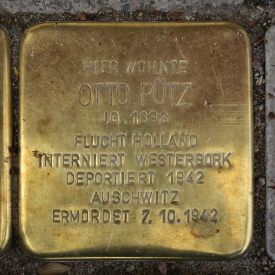 Stolperstein dedicated to Otto Pütz