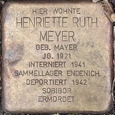 Stolperstein dedicated to Henriette Ruth Meyer