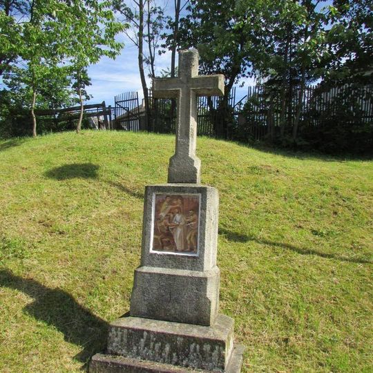 Kříž na křížové cestě v Třešti - 1. Zastavení