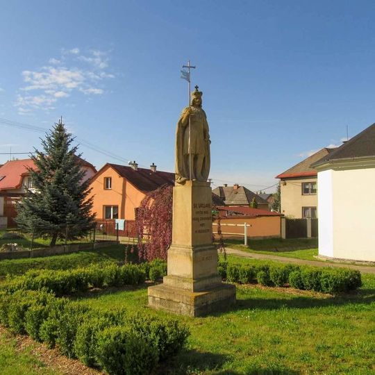 Socha svatého Václava v Hrabové za kaplí