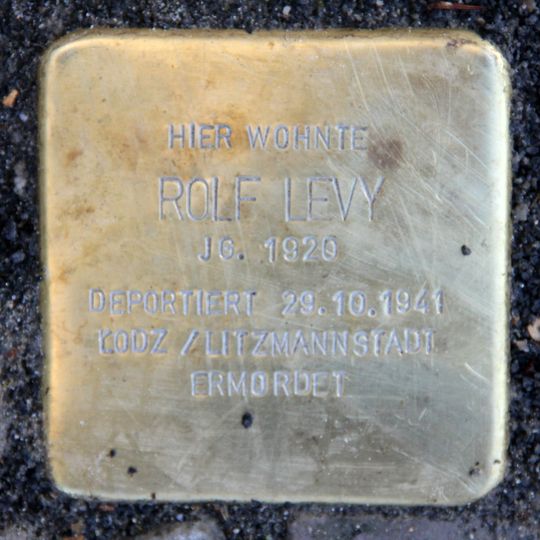 Stolperstein dedicated to Rolf Levy