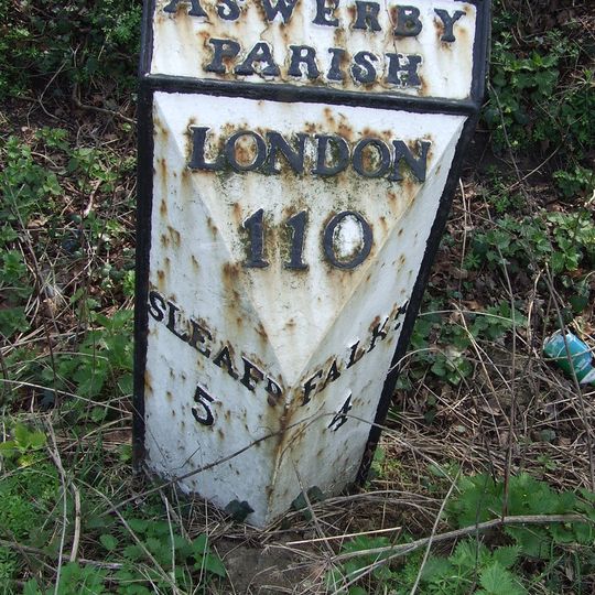 Milepost 150 Yards West Of Answarby Turning