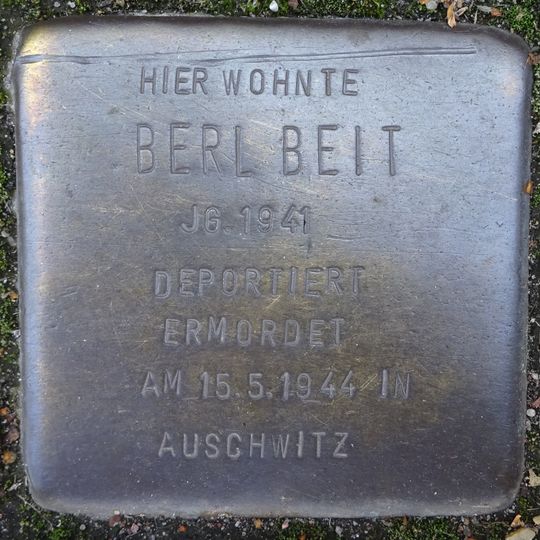 Stolperstein em memória de Berl Beit