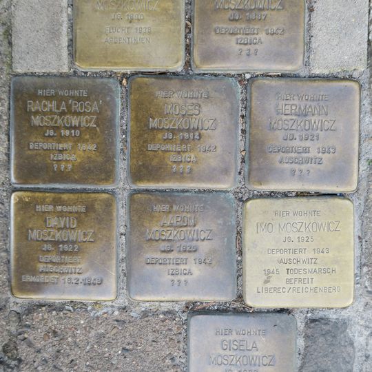 Stolperstein dedicated to Hermann Israel Moszkowicz