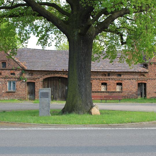 Gedenkstein 1870/71 mit Friedenseiche Zur Friedenseiche