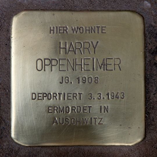 Stolperstein en memoria de Harry Oppenheimer