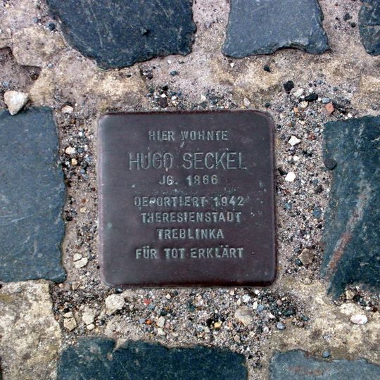 Stolperstein en memoria de Hugo Seckel